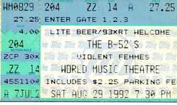 The B-52s / The Violent Femmes on Aug 29, 1992 [192-small]