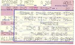 Echo & the bunnymen / The Leather Nun on Feb 4, 1988 [258-small]