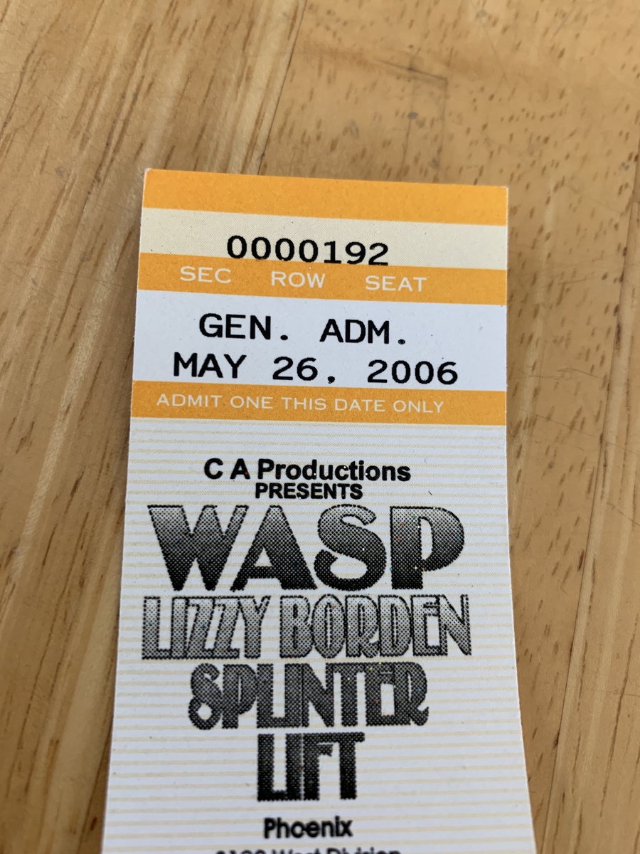 wasp Concert & Tour History (Updated for 2023) Concert Archives
