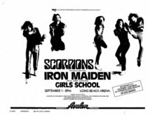 Scorpions  / Iron Maiden / Girlschool on Sep 1, 1982 [943-small]