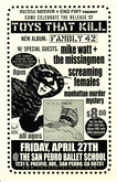 Toys That Kill / Screaming Females / Mike Watt + The Missingmen / Manhattan Murder Mystery on Apr 27, 2012 [539-small]