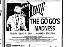 David Bowie  / The Go Go's / Madness on Sep 9, 1983 [771-small]