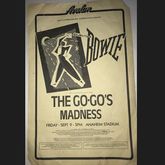 David Bowie  / The Go Go's / Madness on Sep 9, 1983 [772-small]