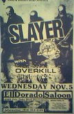 Slayer / Overkill on Nov 5, 1986 [828-small]