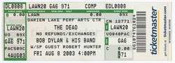 The Dead / Robert Hunter / Bob Dylan and His Band on Aug 8, 2003 [904-small]