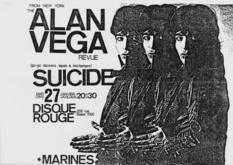 Concert Poster, Alan Vega on Jan 27, 1981 [686-small]