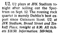 U2  / Bruce Springsteen / Lone Justice on Sep 25, 1987 [301-small]
