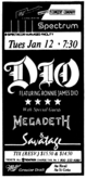 Dio / Megadeth / Savatage on Jan 12, 1988 [421-small]