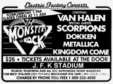 Van Halen  / Scorpions  / Dokken / Metallica / Kingdom Come on Jun 11, 1988 [429-small]