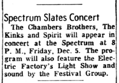 The Chambers Brothers / The Kinks / Spirit / The American Dream on Dec 5, 1969 [664-small]