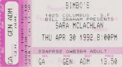 Sarah McLachlan on Apr 30, 1992 [126-small]