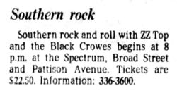 ZZ Top / The Black Crowes on Mar 11, 1991 [937-small]