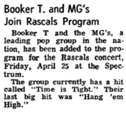 The Rascals / Pacific, Gas & Electric / Booker T and the MG's on Apr 25, 1969 [917-small]