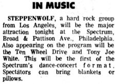 Steppenwolf / Ten Wheel Drive / Tony Joe White on Dec 20, 1969 [720-small]