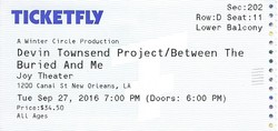 Devin Townsend Project / Between The Buried And Me / Fallujah on Sep 27, 2016 [546-small]