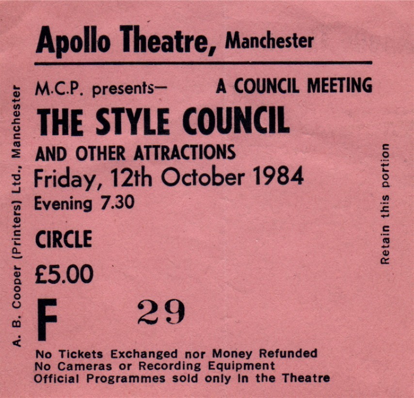 The Style Council Concert & Tour History Concert Archives