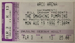 Original ticket from postponed date. , Smashing Pumpkins / Garbage on Dec 17, 1996 [634-small]