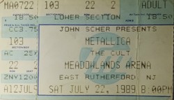Metallica / The Cult on Jul 22, 1989 [716-small]