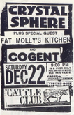 Crystal Sphere / Fat Molly's Kitchen / Cogent on Dec 22, 1990 [771-small]
