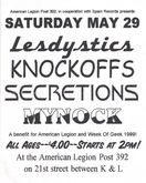 Lesdystics / Mynock / The Knockoffs / Secretions / Pilgrims on May 29, 1999 [873-small]