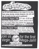 Gone Postal / Flipside / Random / Leisure / Natalie Cortez and the Ultraviolets / Orisha / Drag / Swingin’ Dix / Steady Ups / Pill / Secretions / Mynock / Sex 66 / The Knockoffs on Aug 14, 1999 [878-small]