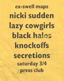 Nicki Sudden / Lazy Cowgirls / The Black Halos / The Knockoffs / Secretions on Mar 4, 2000 [914-small]