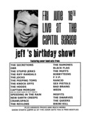 Secretions / The Jocks / Hoods / Riff Randals / Captain Morgan and Sergeant Slaughter / Crawlspace / Milhouse (SMF) / The Knockoffs / The Revlons / The Stupid Jerks / The Peeping Toms / New Earth Creeps on Jun 16, 2000 [957-small]