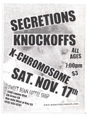Secretions / The Knockoffs / X Chromosome on Nov 17, 2001 [070-small]
