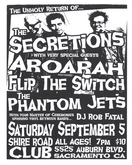 Secretions / The Phantom Jets / Aroarah / Flip the Switch on Sep 5, 2009 [144-small]