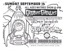Groovie Ghoulies / Helper Monkeys / Secretions / The Phenomenauts on Sep 14, 2003 [146-small]