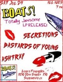 Secretions / Bastards of Young / Ashtray / Boats! on Jul 24, 2010 [306-small]
