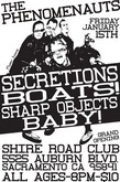 Baby! / The Phenomenauts / Secretions / Boats! / Sharp Objects on Jan 15, 2010 [312-small]