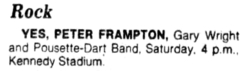 Yes / Peter Frampton / Gary Wright / the Pucet Dart Band on Jun 12, 1976 [807-small]