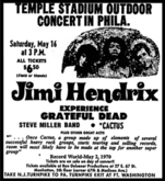 Jimi Hendrix / Grateful Dead / Steve Miller Band / Cactus / The Jam Factory on May 16, 1970 [935-small]