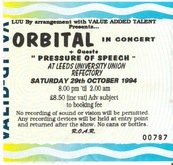 Orbital / Pressure Of Speech / Cosmic Baby on Oct 29, 1994 [126-small]
