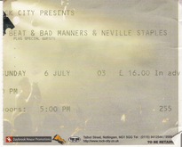 Bad Manners / The Beat / Neville Staple / Baggy Trousers on Jul 6, 2003 [156-small]