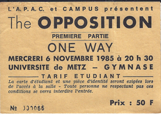 The Opposition / One Way on Nov 6, 1985 [524-small]