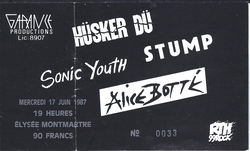 Sonic Youth / Stump / Husker Du / Alice Botte on Jun 17, 1987 [877-small]