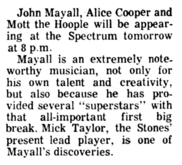 John Mayall / Alice Cooper / Mott the Hoople on May 23, 1971 [026-small]