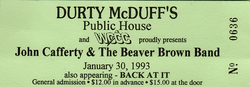 John Cafferty & the Beaver Brown Band / Back At It on Jan 30, 1993 [417-small]