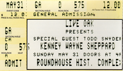 Kenny Wayne Shepherd Band / Todd Snider / Uma on May 31, 1998 [418-small]