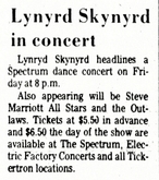 Lynyrd Skynyrd / The Outlaws / Steve Marriott's All Stars on Apr 16, 1976 [767-small]