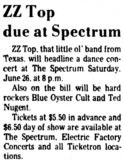 ZZ Top / Blue Oyster Cult / Ted Nugent on Jun 26, 1976 [886-small]