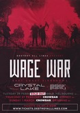 Wage War / Crystal Lake / Mirrors on Mar 1, 2020 [170-small]