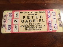 tags: Peter Gabriel, Ticket - Peter Gabriel on Nov 2, 1982 [342-small]
