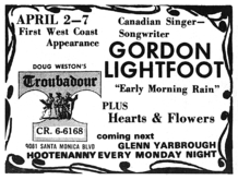 Gordon Lightfoot / Hearts & Flowers on Apr 2, 1968 [024-small]