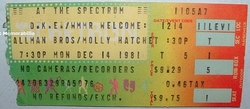 Allman Brothers Band / Molly Hatchet on Dec 14, 1981 [235-small]