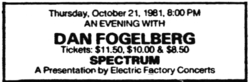 Dan Fogelberg on Oct 21, 1981 [259-small]