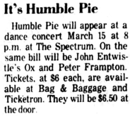 Humble Pie / Peter Frampton / John Entwhistle's Ox on Mar 15, 1975 [691-small]