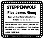 Steppenwolf / James Gang on Sep 4, 1970 [247-small]